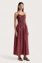 Women Dresses | Faithfull The Brand Aya String Maxi Dress Wine Stripe