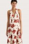 Women Dresses | Faithfull The Brand Marais Midi Dress Cecile Floral Garnet