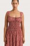 Women Dresses | Faithfull The Brand Yerres Midi Dress Peony Stamp Garnet