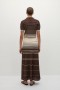 Women Knitwear | Faithfull The Brand Casia Maxi Skirt Accordion Stripe Brown Beige