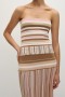 Women Knitwear | Faithfull The Brand Citara Strapless Top Puce Sepia Stripe