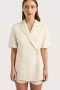 Women Matching Sets | Faithfull The Brand Enna Short Sleeve Blazer Beige