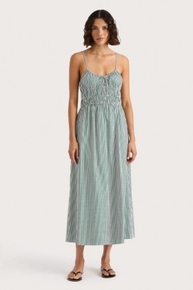 Women Dresses | Faithfull The Brand Marianne Midi Dress Green Stripe