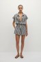  Gúnaí do Mhná | Faithfull The Brand Cyrene Playsuit Stríocach Cabhlach Seanré