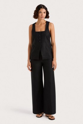 Top da donna | Faithfull The Brand Jackie Gilet Nero