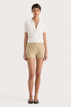 Top da donna | Polo Faithfull The Brand Sable bianca