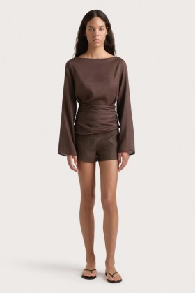  Topper til dame | Faithfull The Brand Adelia-topp Bistre