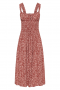  Dámske šaty | Faithfull The Brand Yerres Midi šaty Peony Stamp Garnet