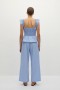  Dámske párovacie sety | Faithfull The Brand Martine Pant Micro Gingham Soft Blue