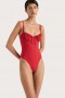 Dámske plavecké oblečenie Faithfull The Brand Dinard One Piece Red