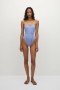  Dámske plavecké tričko Faithfull The Brand Rei One Piece Soft Blue