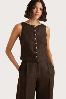  여성 상의 | Faithfull The Brand Elia Top Coffee