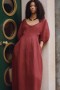  Ženske haljine | Faithfull The Brand Raynara Maxi haljina boje vina
