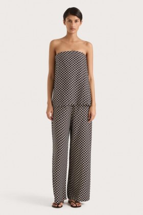  Pantalón de mujer | Faithfull The Brand Dalene Pant Espresso Geo