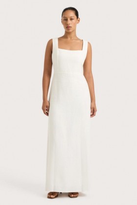  Vestidos de mujer | Vestido midi blanco Lais de Faithfull The Brand