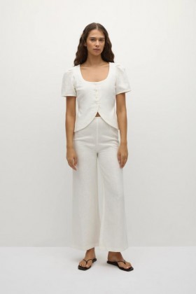 Tops de mujer | Chaleco blanco Audrey de Faithfull The Brand