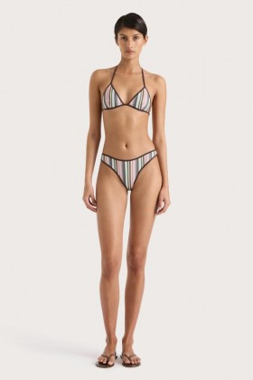  Dámské plavky | Faithfull The Brand Ania Bikini Bottom Meleu Stripe Multi