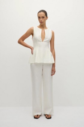  Dámské topy | Faithfull The Brand Melia Top White