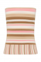  Dames Breigoed | Faithfull The Brand Citara Strapless Top Puce Sepia Stripe