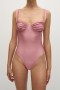  Dameszwembroek | Faithfull The Brand Arlo One Piece Puce