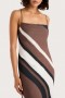  Naisten mekot | Faithfull The Brand Sisudo Maxi Dress Futura Stripe Chocolate