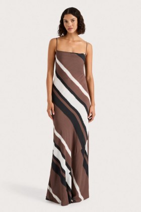  Naisten mekot | Faithfull The Brand Sisudo Maxi Dress Futura Stripe Chocolate