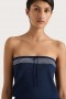  Tricots pour femmes | Faithfull The Brand Top bustier Arlette bleu marine à rayures blanches
