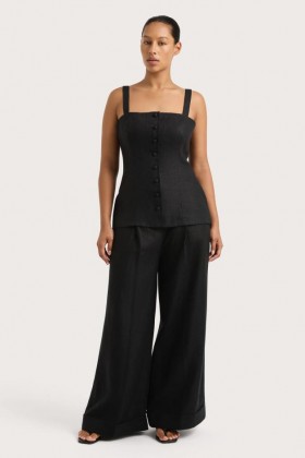 Pantalon femme | Pantalon Faithfull The Brand Clove noir