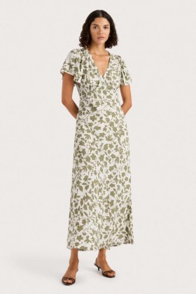 Robes pour femmes | Robe midi Boda de Faithfull The Brand, couleur sauge peuplier