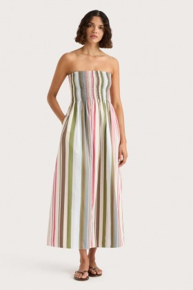  Robes pour femmes | Robe midi Jamie de Faithfull The Brand, rayures multicolores
